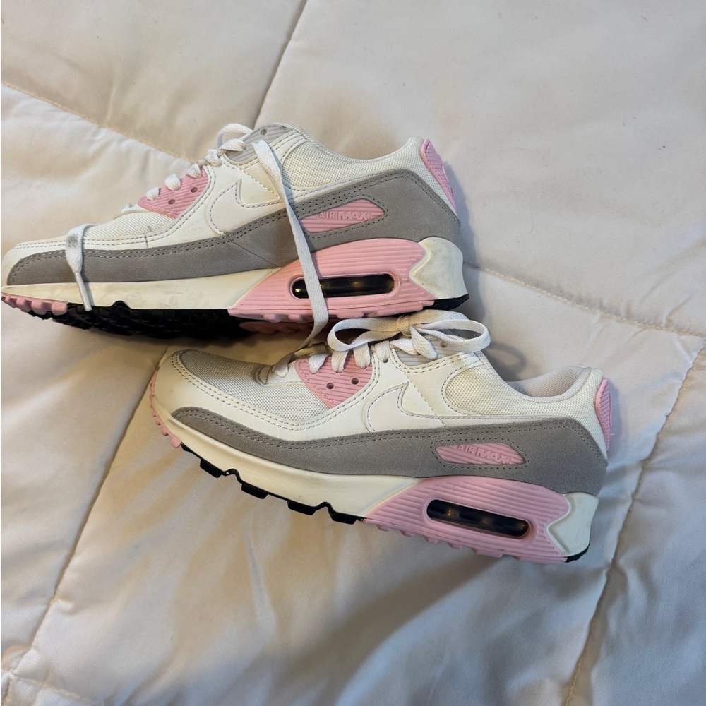Nike Pink, Gray, and White Air Max Excee Sneakers with Visible Air Bubble